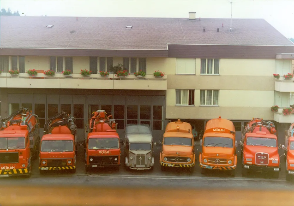 Historic fleet of sewer-cleaning trucks