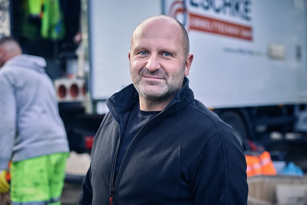 Portrait of a KSG site manager on a liner job
