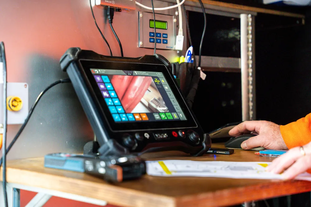 Inspection software on a rugged tablet