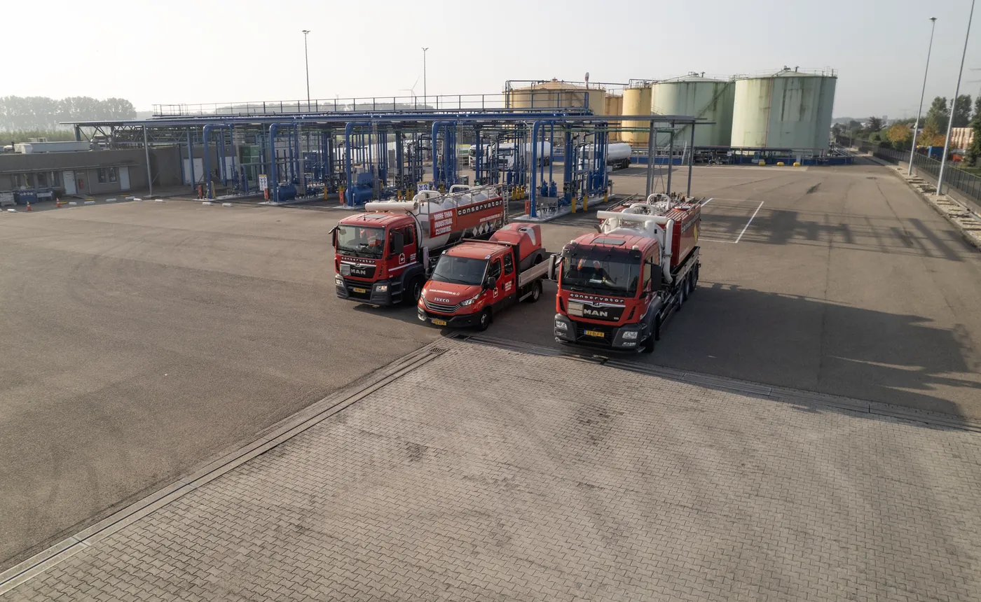KSG vacuum trucks at an industrial site